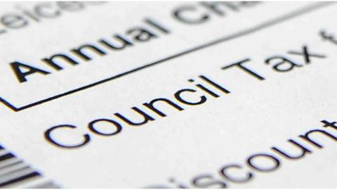 council tax written on paper