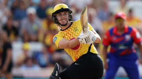 Nat Sciver-Brunt hits out for Trent Rockets against Southern Brave