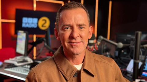 Scott Mills pictured in the Radio 2 studio