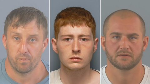 Mug shots, left to right Darren Medhurst, Harley Haynes, and Callum Darch.