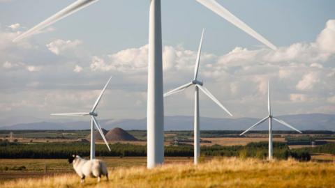 Wind farm near Carluke in Scotland