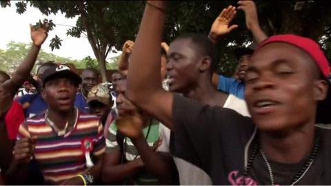 Supporters celebrate