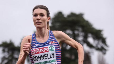 Great Britain's Abbie Donnelly in action during the 2023 European Championships, Brussels