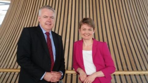 Carwyn Jones and Yvette Cooper