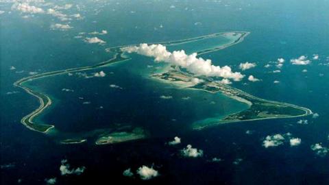 Diego Garcia, the largest island in the Chagos archipelago and site of a major UK-US military base in the Indian Ocean