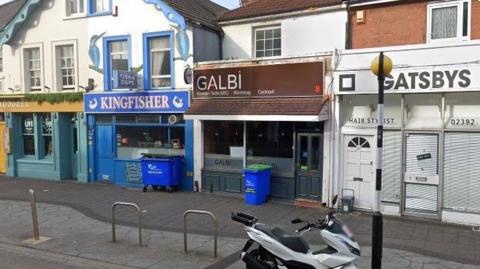 A Google Street View image of the restaurant which is situated between two neighbouring premises.