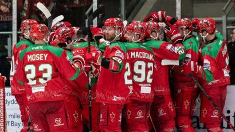 Cardiff Devils players celebrate