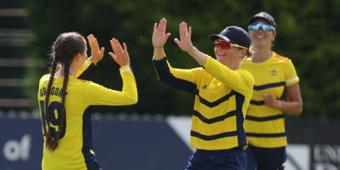 South East Stars' Dani Gregory (L) and Phoebe Franklin