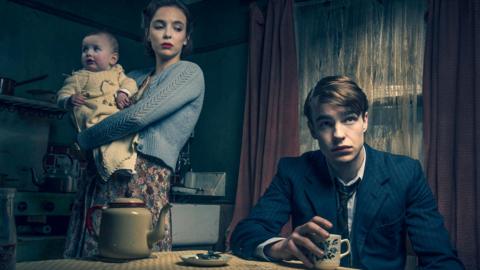 Jodie Comer and Nico Mirallegro in Rillington Pace