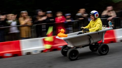 A soap-box racer