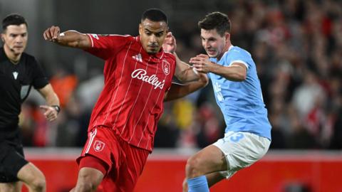 Nottingham Forest's Murillo playing against Malmo 