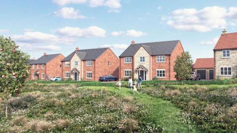Artist impression of homes in Uppingham