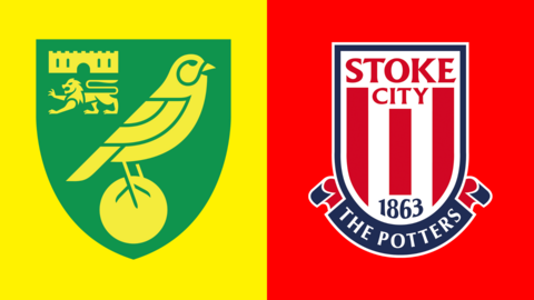 Norwich City and Stoke City club badges