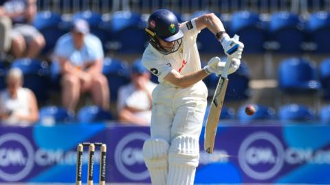 Andy Gorvin in action against Derbyshire