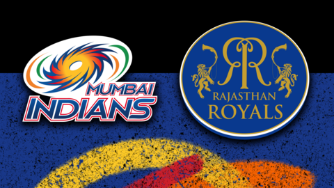 Mumbai Indians v Rajasthan Royals badge graphic