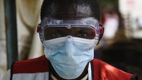 Medical staff on the Ugandan border