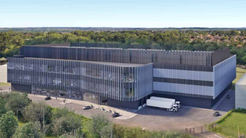 A CGI-generated general view picture of how the data centre might look.
