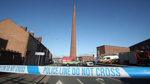 Police tape near Dixons Chimney