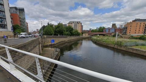 River Aire, near Armouries Way, Leeds
