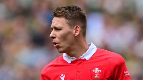 Liam Williams playing in a match for Wales in summer 2024