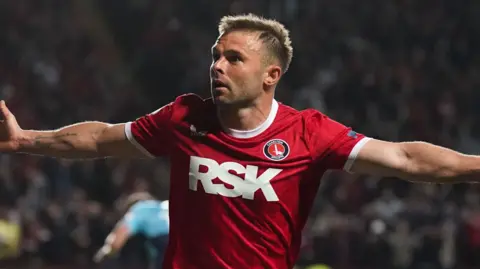 Matty Godden celebrates scoring