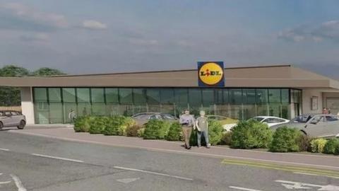 A CGI image showing what the new Lidl supermarket in Horley could look like (Image Lidl)