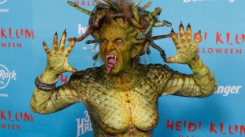 Heidi Klum in a Medusa costume