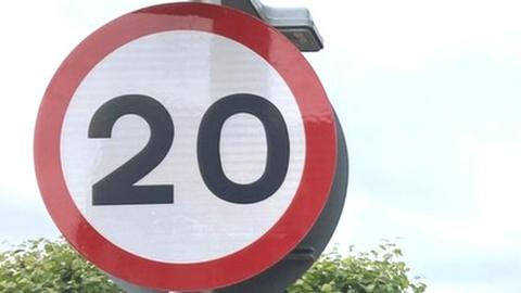 A 20mph sign