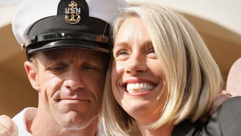 US Navy Seal Special Operations Chief Edward Gallagher with wife Andrea Gallagher