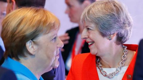 Angela Merkel and Theresa Ma