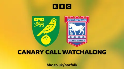 Norwich City crest and Ipswich badge