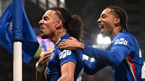 Malo Gusto celebrates scoring