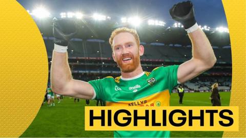 Conor Glass celebrates winning the All-Ireland club final