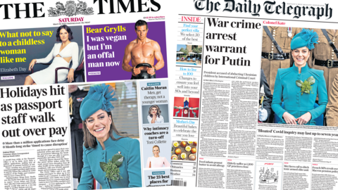 The Times and Telegraph front page