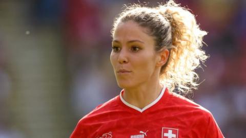 Luana Buhler playing for Switzerland