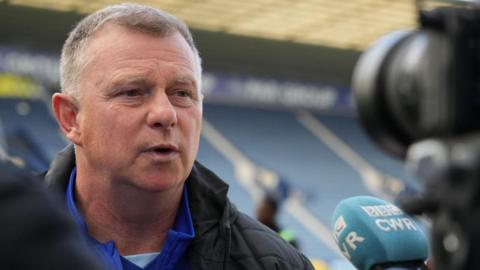 Coventry City boss Mark Robins is interviewed after Saturday's defeat by 91ȱ CWR