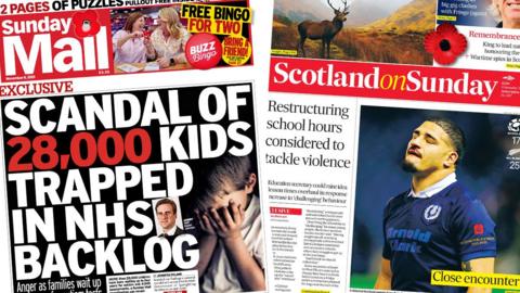 Sunday Mail and Scotland on Sunday front pages