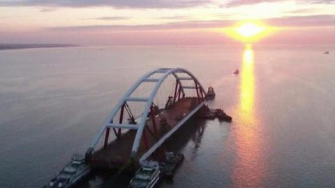 Motorway arch is towed across Black Sea