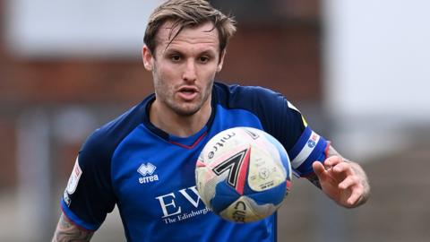 Nick Anderton in action for Carlisle United