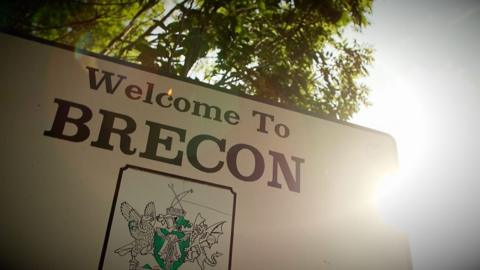 Brecon town sign