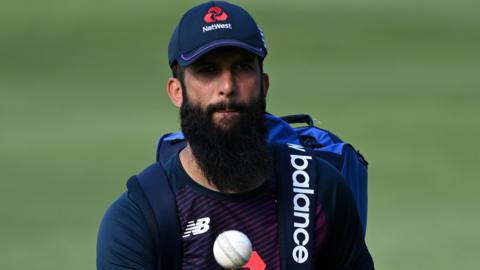 England all-rounder Moeen Ali during a training session