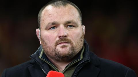 Ken Owens working as a pundit