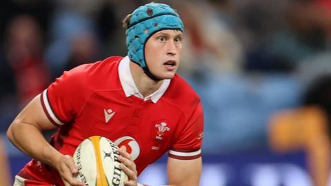 Josh Hathaway in action for Wales