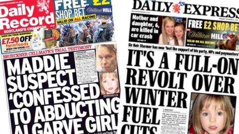 Thursday's front pages