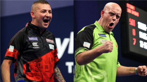 Nathan Aspinall and Michael van Gerwen