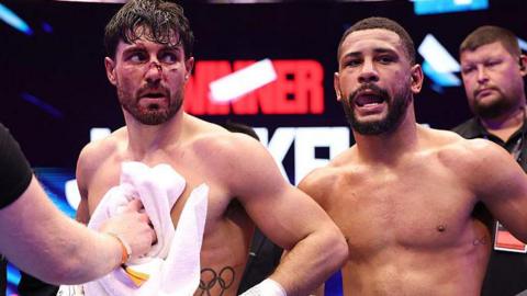 Josh Kelly and Caoimhin Agyarko following their fight