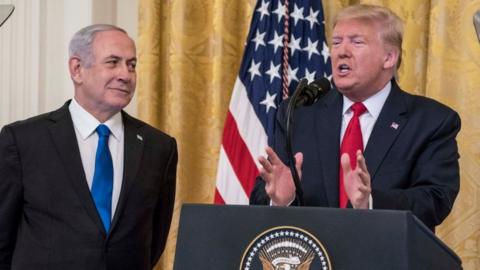 Benjamin Netanyahu and Donald Trump (28/01/20)