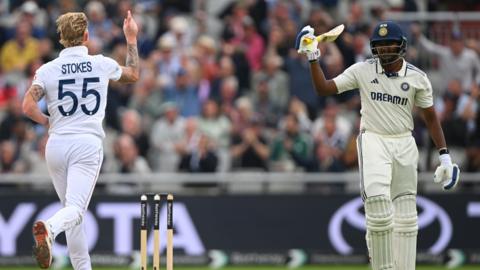Ben Stokes celebrates a wicket