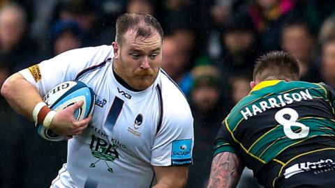 Conor Carey playing against Northampton