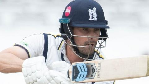 Will Rhodes batting for Warwickshire